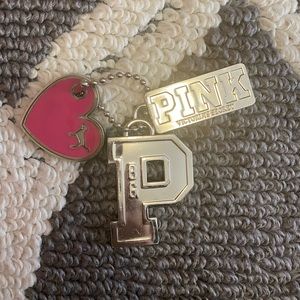 Rare HTF VS PINK 3 pc charm keychain